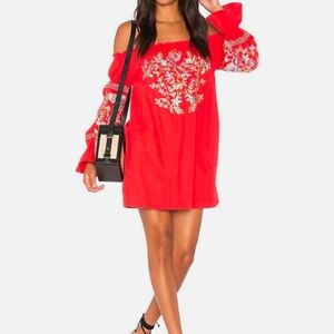Free people fleur du jour babydoll embroidered dress